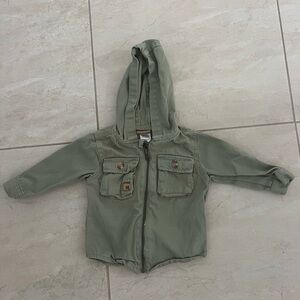 Mario López Green Hooded Baby Jacket 12M 100 % cotton